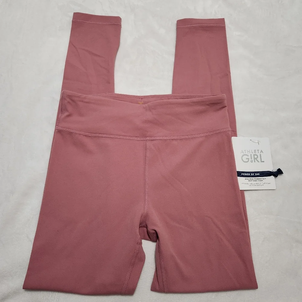 NWT Athleta Girl High Rise Powervita Chit Chat Tights Leggings